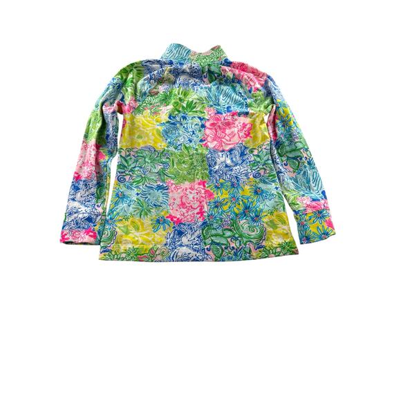 Lilly Pulitzer Skipper Popover UPF 50+ M Multi Cheek to Cheek 1/4 Zip Pullover - Picture 2 of 9